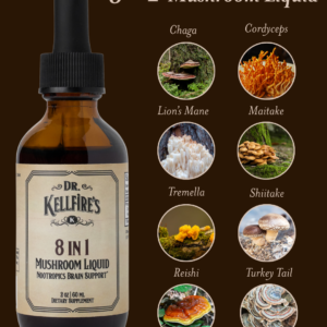 8 Mushroom liquid tincture with Lions Mane and Reishi