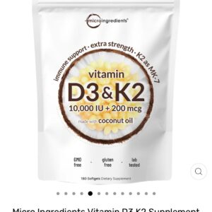 Vitamin D3 and K2 supplement